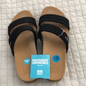 Reef Black Sandals Comfortable Slide Style